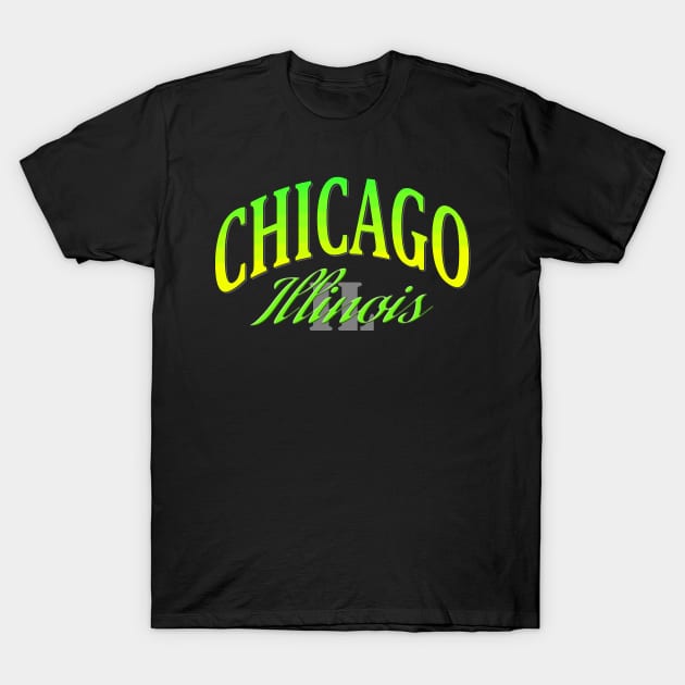 City Pride: Chicago, Illinois T-Shirt by Naves